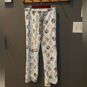 Mia&Tess cute paw prints cozy warm pj bottoms great condition size small